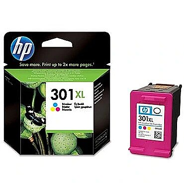 Cartouche HP N° 301XL Couleur (~300 pages) - 6 ml