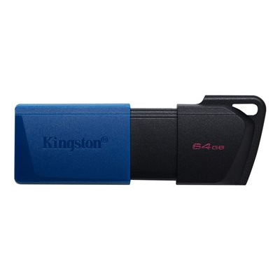 Clé USB Kingston 64G° USB A 3.2 - Noir et bleu