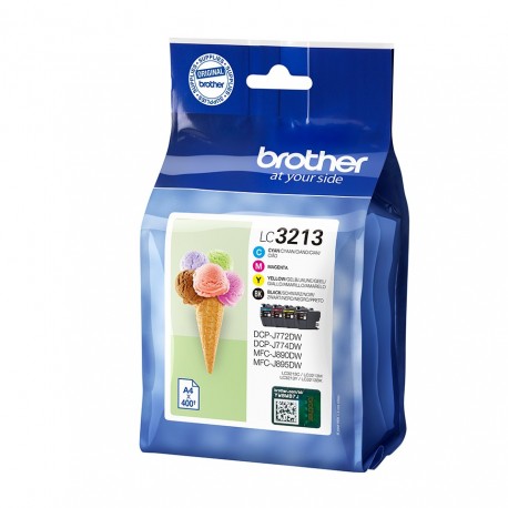 Pack 4 cartouches Brother LC3213VAL