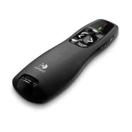 [POINLASLOGIR400] TELECOMMANDE PRESENTATION R400 NOIR 2.4GHZ POINTEUR LASER ROUGE
