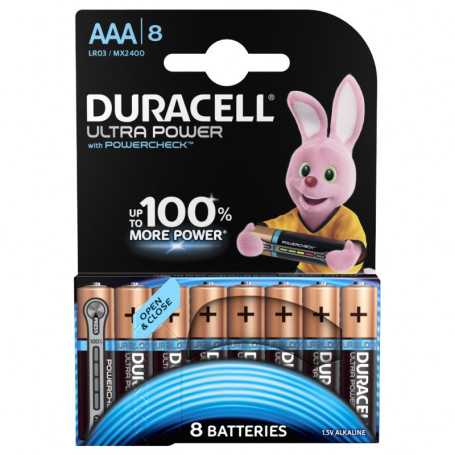 Piles Duracell AAA Pack de 8 Ultra power
