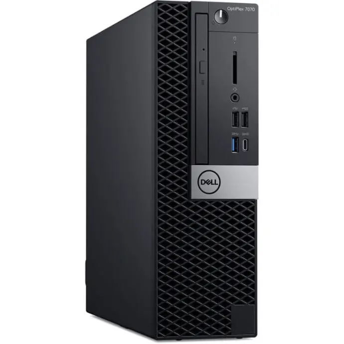 Refurb Dell OptiPlex 7070 SFF Grade B / Core i5 / Intel(R) Core(TM) i5-9500 CPU @ 3.00GHz / GEN 9 / 16 GB / 256 GB / NVMe Aucun lecteur / UHD Graphics 630 / 0 HDMI / Aucun Wifi (nu) / 1 USB-C / Windows 11 Professionnel installé