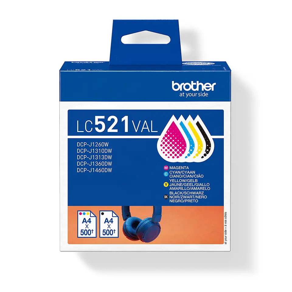 Pack de cartouches Brother LC521VAL