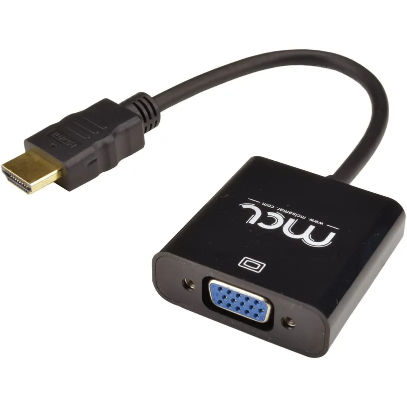 Adaptateur MCL Samar HDMI mâle vers VGA femelle avec audio - 24cm 
