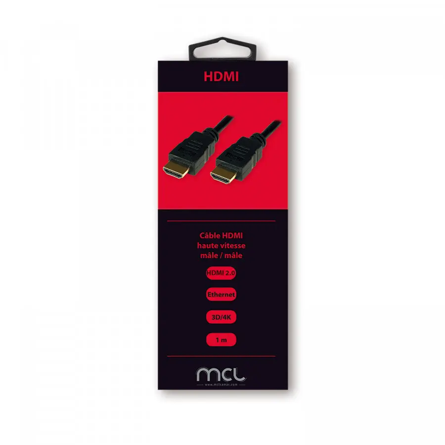 [MC385Z-1M] Câble HDMI MCL High Speed Performance 4K mâle / mâle - 1m 