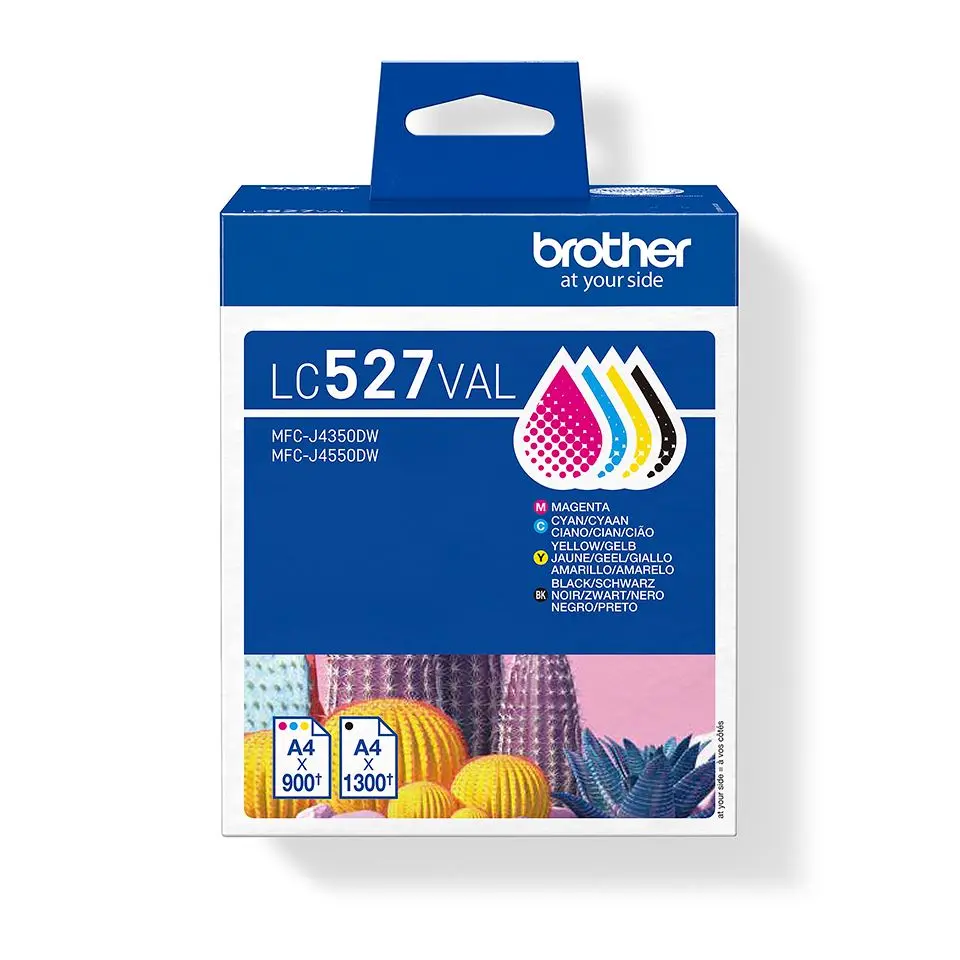 Pack de cartouches Brother LC527 BK,Y,M, et C 