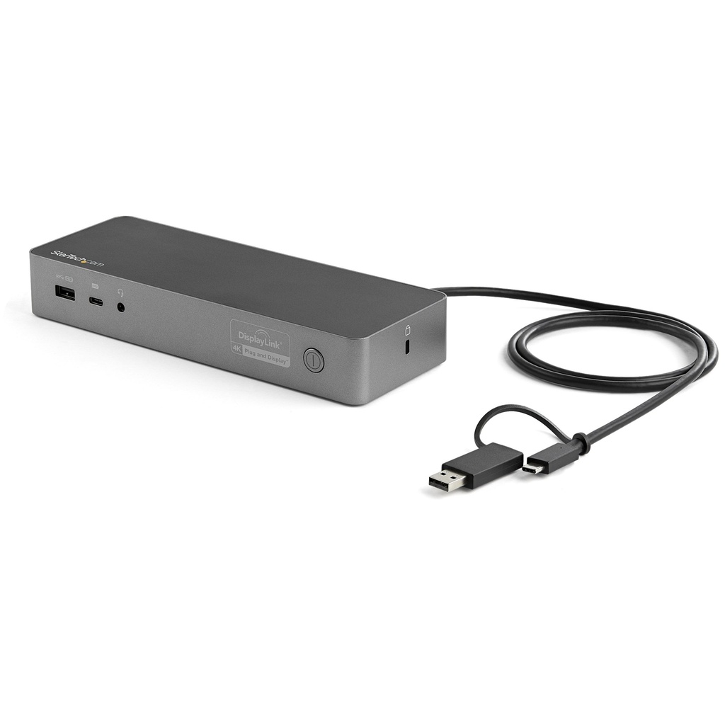 Station d'accueil StarTech USB-C & USB-A, Dual 4K DP/HDMI, 100W PD