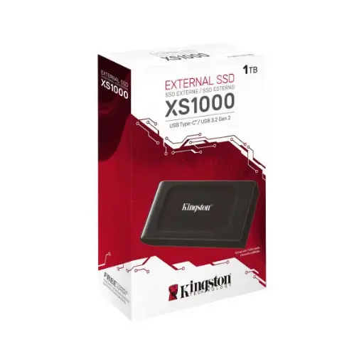 SSD Portable Kingston XS1000 - Externe - 1 To - USB 3.2 (Gen 2) - 1050 Mo/s Taux de transfer maximale en lecture