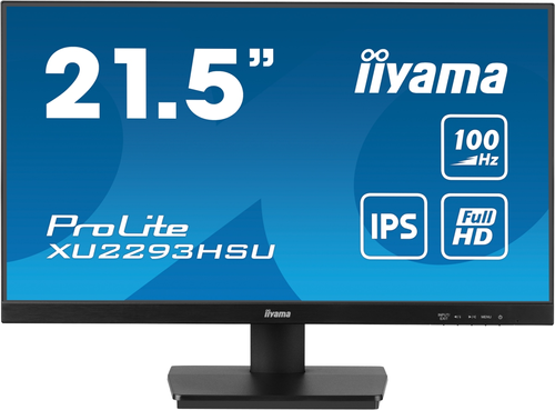 Ecran 21,5" Iiyama ProLite XUB2293HSU-B7  Class Full HD - 16:9 - Noir mat - 54,6 cm - Technologie IPS - LED Rétroéclairage - Résolution 1920 x 1080 - 16,7 Millions de Couleurs - 1 ms - HDMI - DP - HUB USB