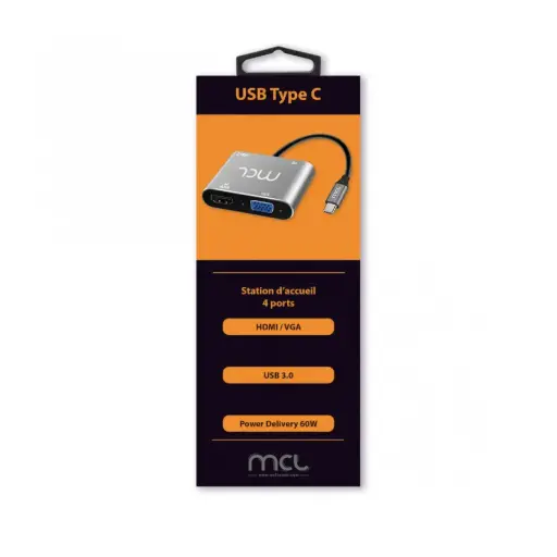 [CE13943] Station d'accueil MCL USB Type C pour Notebook - 2 Écrans supportées (4K - 3840 x 2160, 1920 x 1200) - 1 x Port USB Type-A -1 x Port USB Type-C - 1 HDMI - 1 VGA