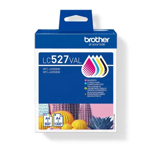 Pack de cartouches Brother LC527 BK,Y,M, et C 